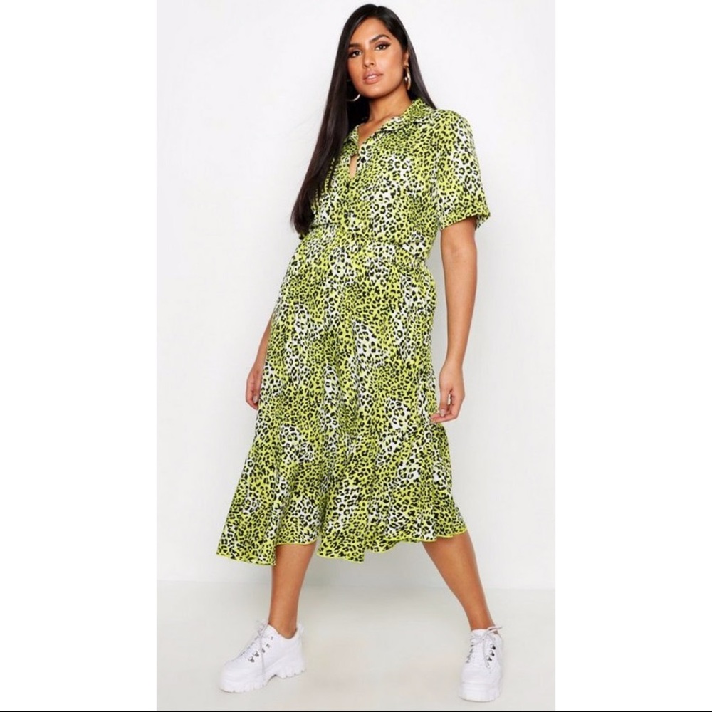 LEOPARD RUFFLE MIDI SKIRT